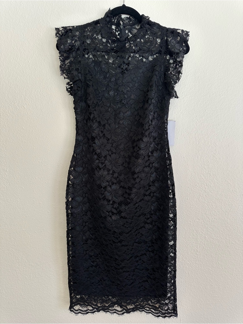 NWT En Focus Fitted Black Lace Sheath Dress - Elegant Women's Cocktail Dress 4